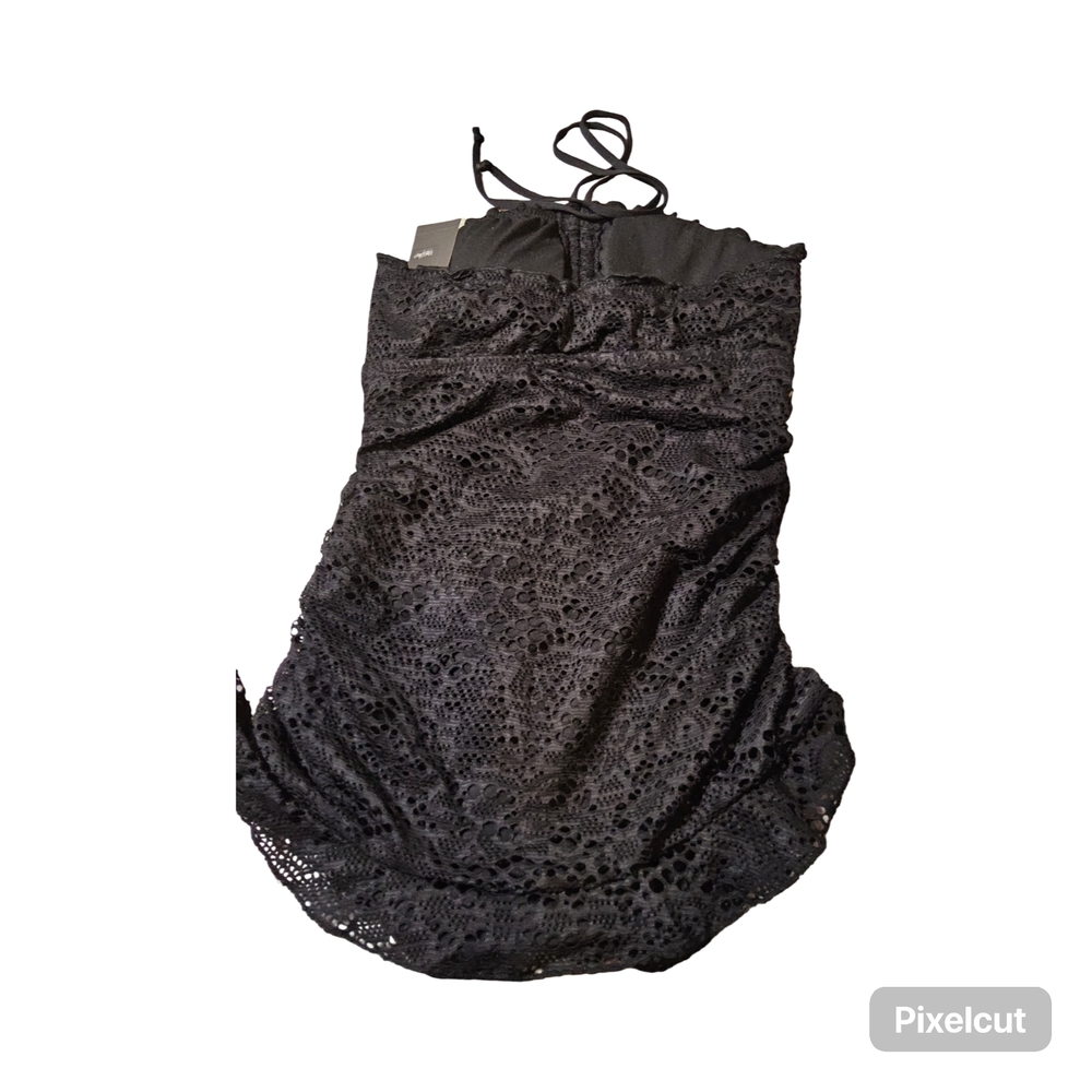 NWT Size Small Black One Piece Lacy Swimwear